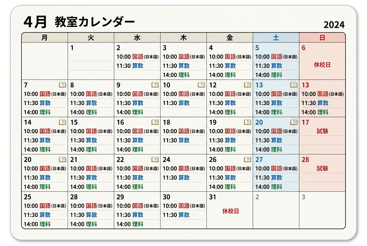 〇教室カレンダー2021.2期のサムネイル